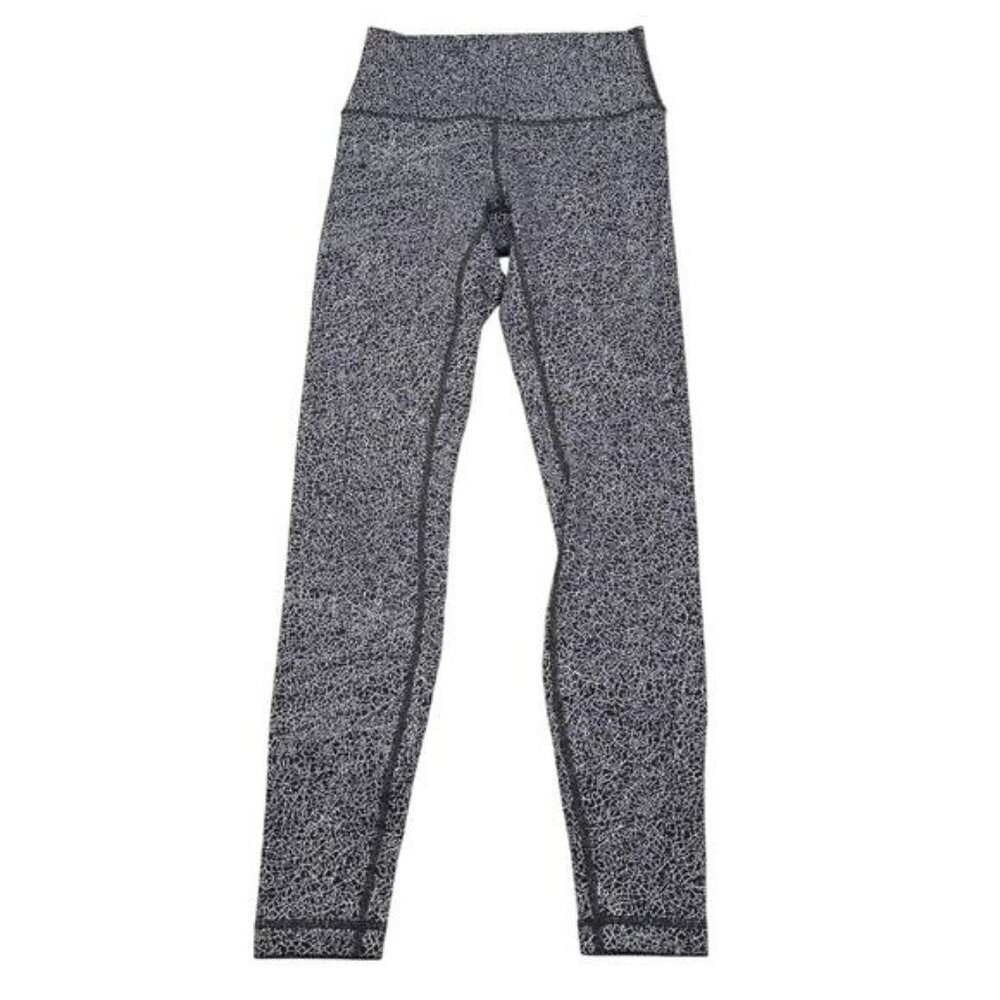 Lululemon Wunder Under Tight 28” High Rise In Luon Crackle Jaquard Black - Picture 3 of 6